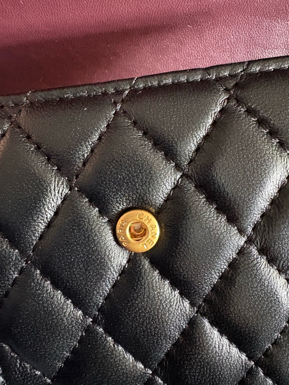 CHANEL Black Quilted Leather Mini Tri-Fold Wallet with Gold CC Hardware - Picture 4 of 10